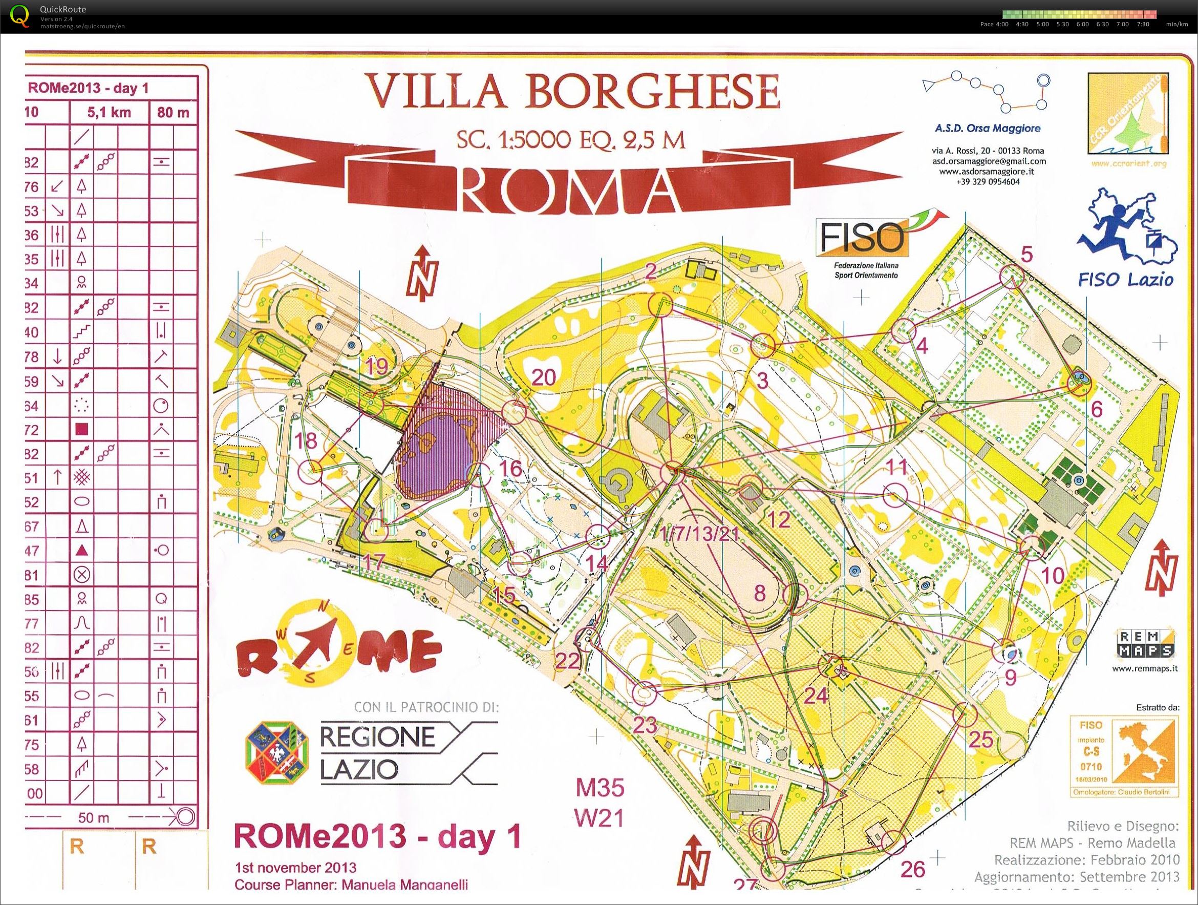 Rome Orienteering Meeting Day 1 (01/11/2013)